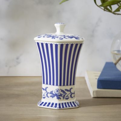 Blue Italian Steccato Vase