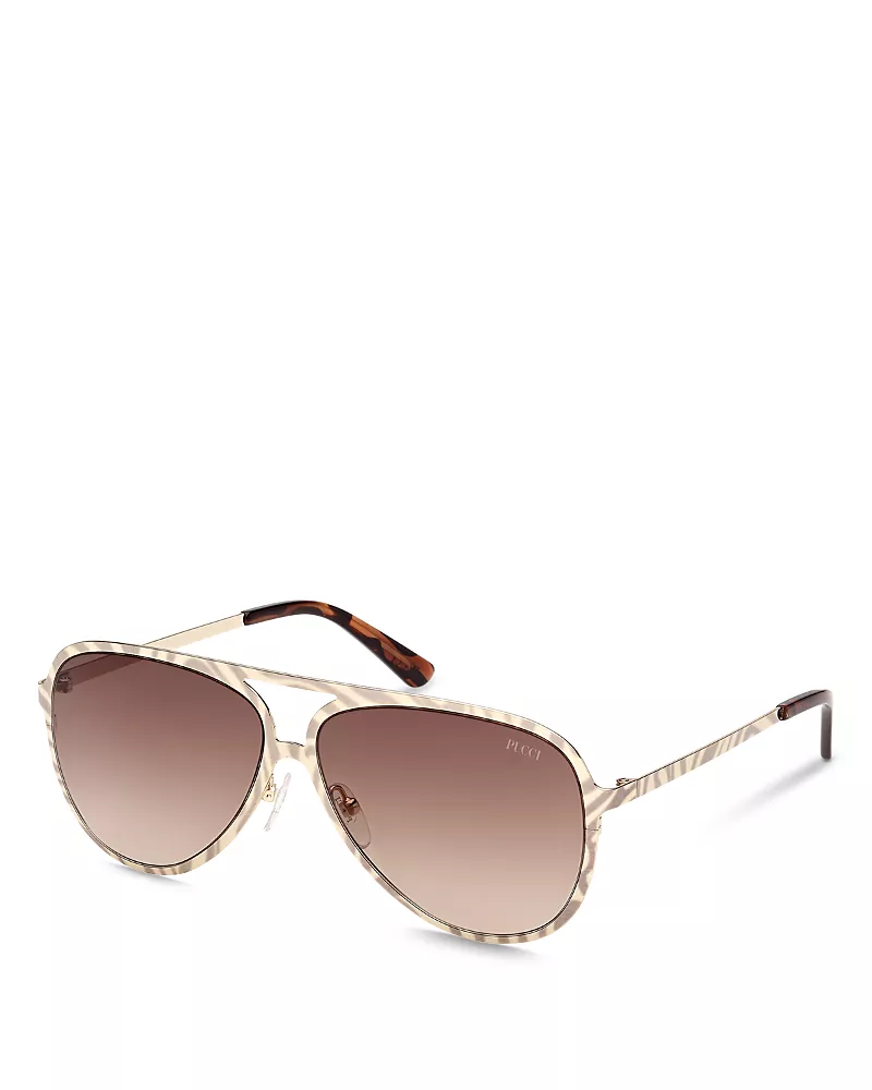 Pucci Pilot Sunglasses, 58mm