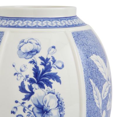 Blue Italian British Flowers Vase, 10&amp;quot;