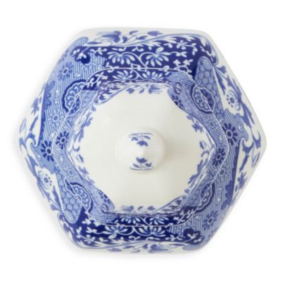 Blue Italian Lidded Vase 5.7"