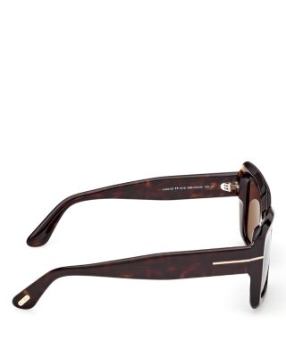 Leila Rectangular Sunglasses, 52mm