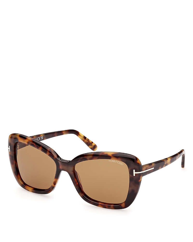 Tom Ford Butterfly Sunglasses, 55mm In Brown