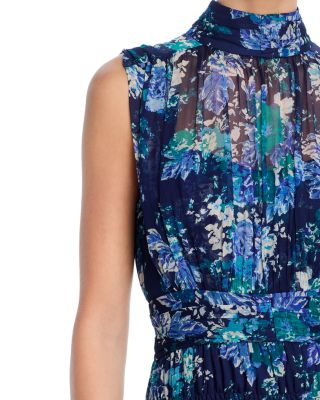 Junia Floral Tapestry High Neck Dress