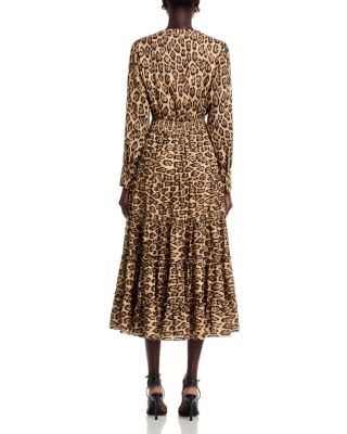 Split-Neck Tiered Dress