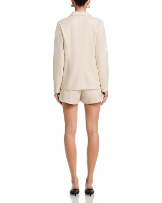 Faux Leather Open Blazer - Exclusive