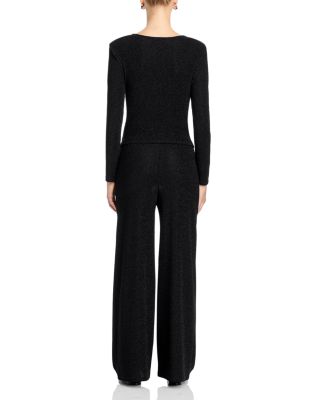 Shimmer Knit Cowl Neck Top - Exclusive