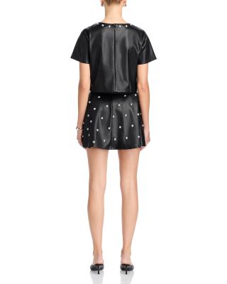 Faux Leather Studded Top - Exclusive