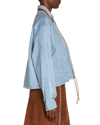 Suede Drawcord Shirt