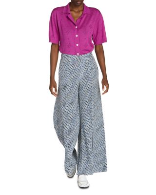 Crepe De Chine Wide Leg Pants