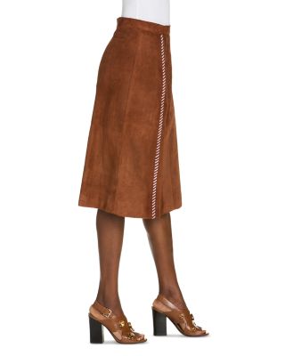 Suede A Line Skirt