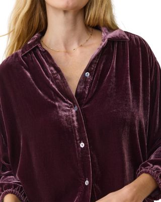 Oversized Velvet Shirt