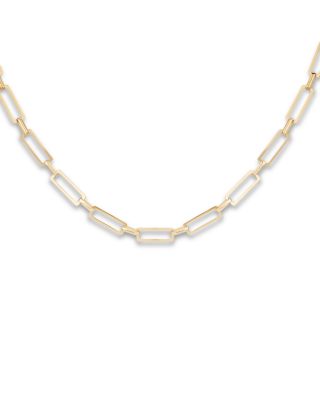 Lana Jewelry Paperclip Chain Collar Necklace In 14k Yellow Gold