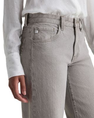 Adria Low Rise Wide Leg Jeans in Silver Myst