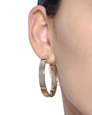 14K Yellow Gold Polished Hoop Earrings