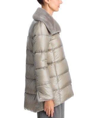 Ultralight Down High Low Mid Length Coat