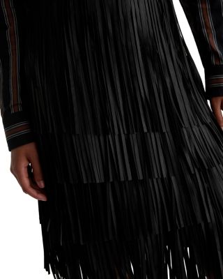 Marissa Leather Fringe Skirt
