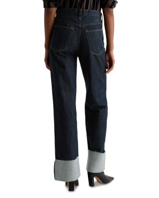 Kora High Rise Cuffed Wide Leg Jeans in Moonrise