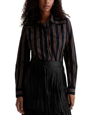 Melia Stripe Snap Front Shirt