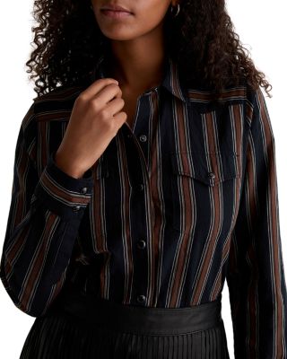 Melia Stripe Snap Front Shirt