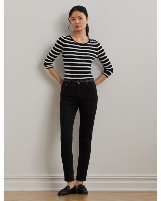 Cotton Long Sleeve Striped Tee
