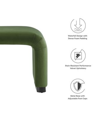 Koda Performance Velvet Waterfall Stool