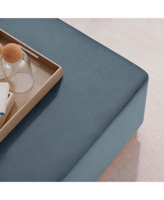  Tilden Large 28" Square Performance Velvet Upholstered Ottoman