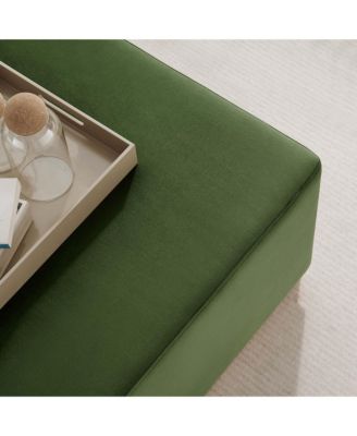  Tilden Large 28" Square Performance Velvet Upholstered Ottoman