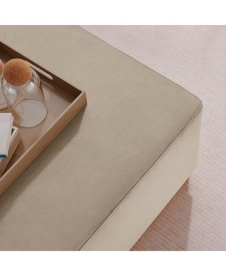  Tilden Large 28" Square Performance Velvet Upholstered Ottoman
