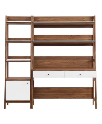 Bixby 2-Piece Wood Office Desk and Bookshelf