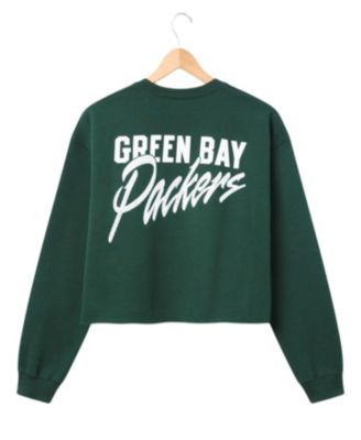 Women's NFL Green Bay Packers Bling Flea Market Crop Fleece