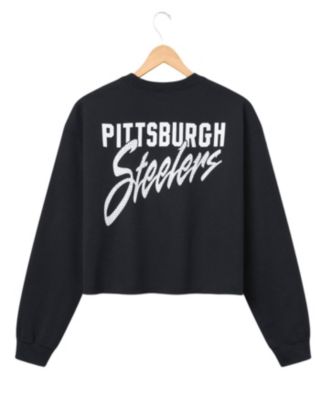  Women's NFL Pittsburgh Steelers Bling Flea Market Crop Fleece