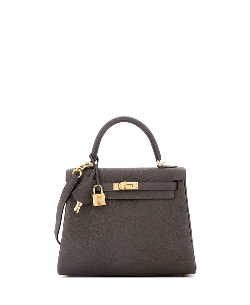 Click to view more detailed imagery on our partner's website Pre-owned Pre-owned Hermes Hermes Kelly 25 Handbag Green Togo With Gold Hardware