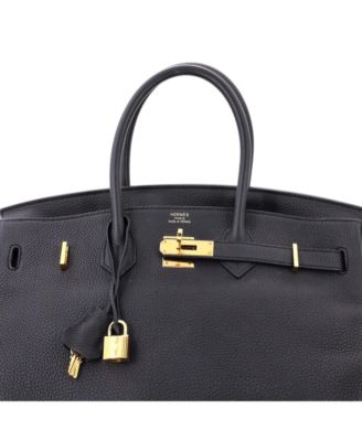 Birkin 35 Handbag Black Togo with Gold Hardware