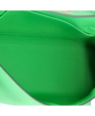 Kelly 20 Handbag Green Chevre Mysore with Gold Hardware