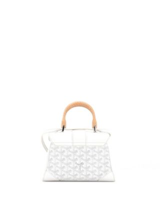 Mini Saigon Top Handle Bag Coated Canvas with Leather