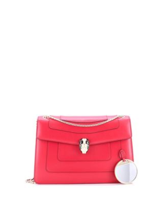 Large Serpenti Forever Square Shoulder Bag Leather