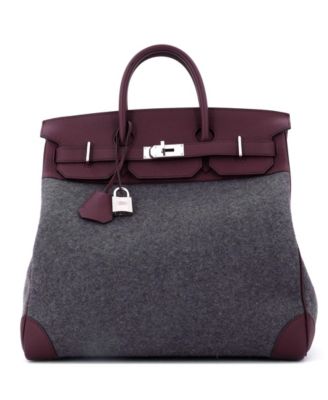 40 Go Team HAC Birkin Bag Felt and Togo with Palladium Hardware
