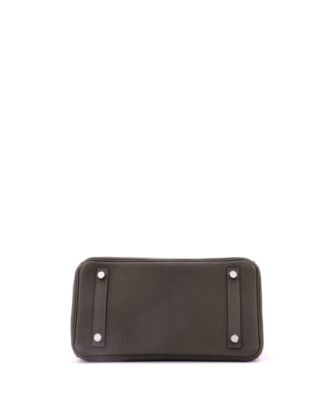 Birkin 25 Handbag Green Togo with Palladium Hardware