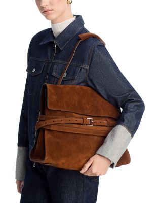 Tie Me Suede Shoulder Bag