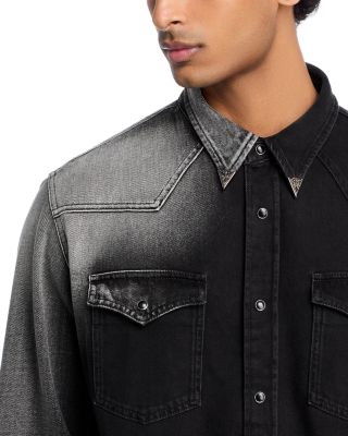 Long Sleeve Ombr&amp;eacute; Denim Shirt