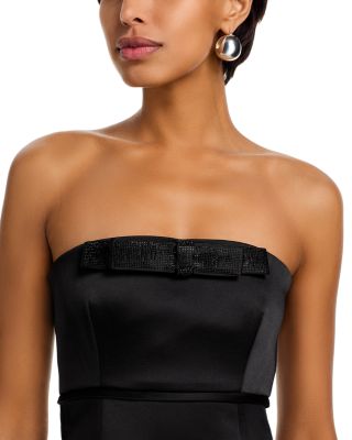 Robin Duchess Satin Bow Mini Dress