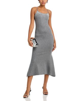 Ricky Metallic Rhinestone Spaghetti Strap Dress