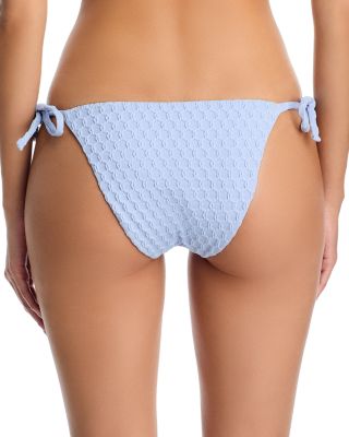 Textured Side Tie Bikini Bottom - Exclusive