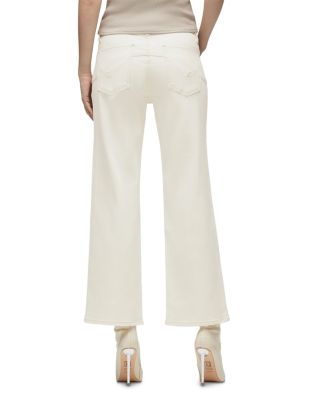 Rosie High Rise Wide Leg Ankle Jeans in Ecru