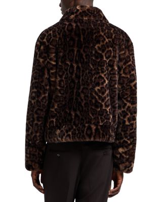 Faux Fur Animal Print Jacket