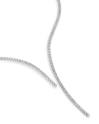 Diamond Open Choker Necklace in 14K White Gold, 3.50 tcw