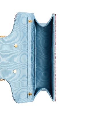 Locò Small Embellished VLogo Moir&eacute; Convertible Shoulder Bag