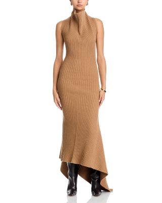 Draped Ribbed Dress