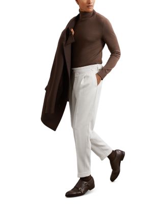 Flush Wool Blend Textured Side Adjuster Trousers