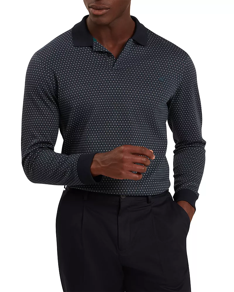 Ted Baker Durand Geo Jacquard Polo Shirt